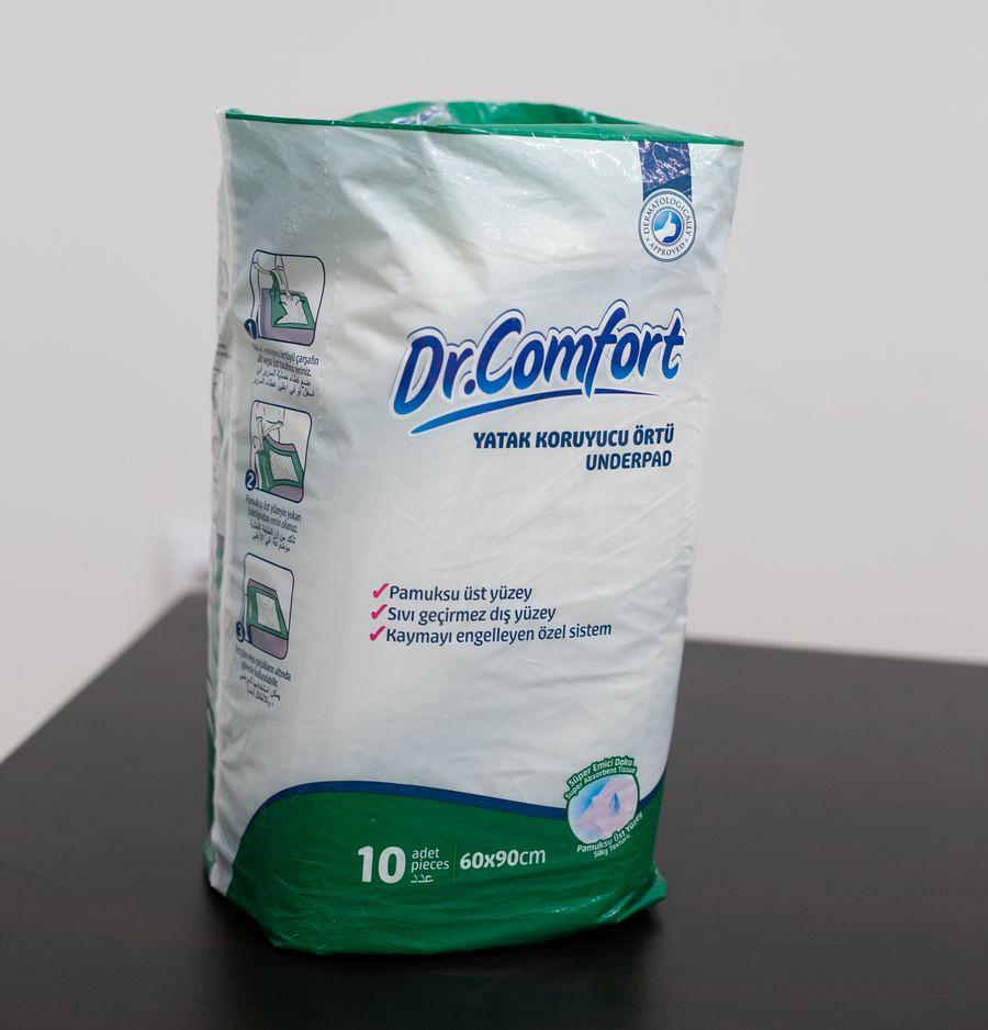 Пеленки одноразовые впитывающие Dr. Comfort 10 шт. 60х90